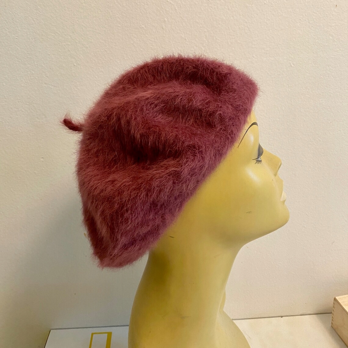 BERET DAMSKI CIEPŁY ANGORA WŁOS ALPAKA *PREZENT MIKOŁAJ ŚWIĘTA Kolor czarny