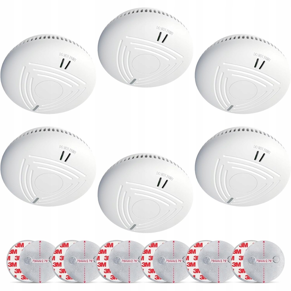 Daytech Snímač dymu s batériou 10 rokov – Autonómny požiarny alarm 6 ks