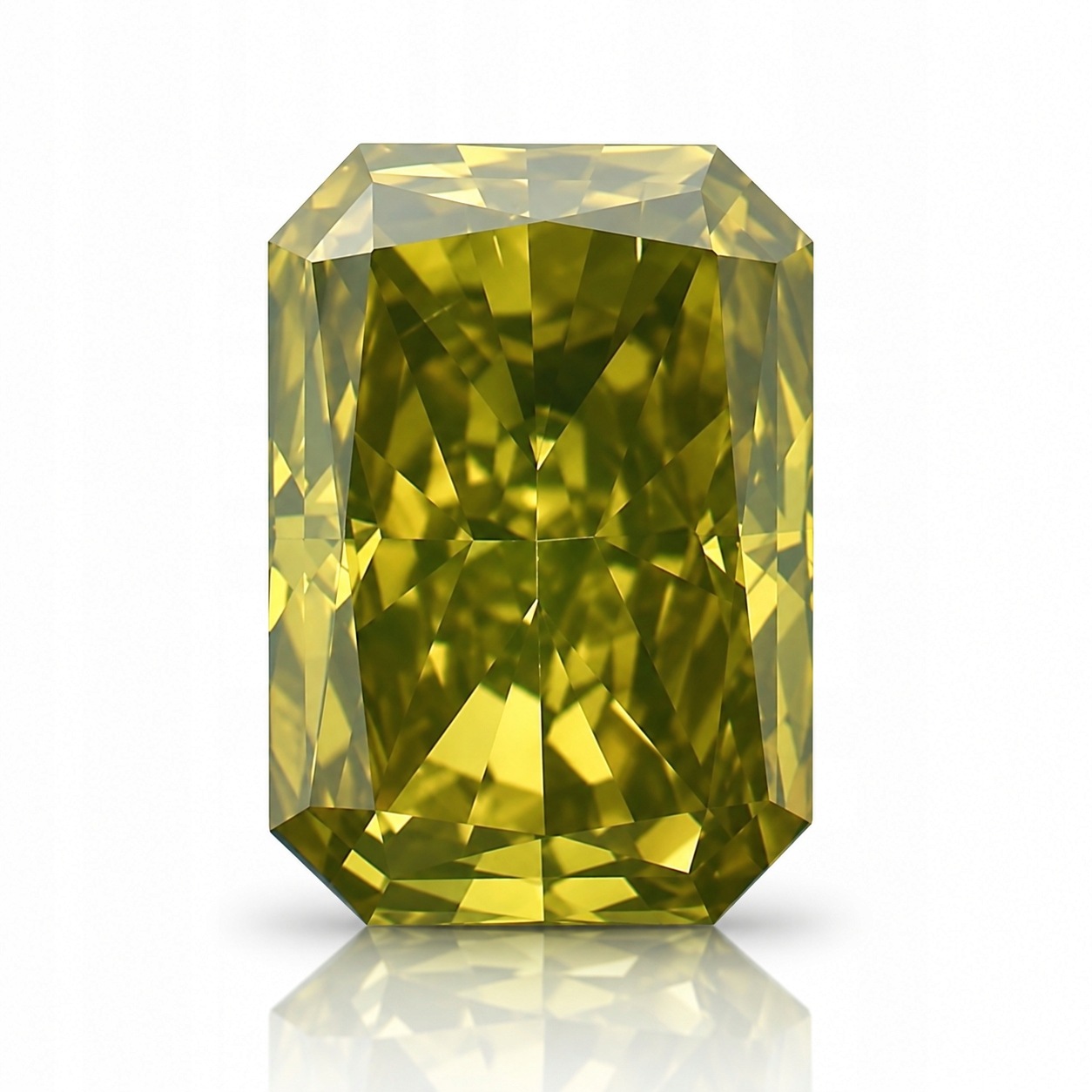 Přírodní diamant 0.14 ct Zelený radiant VS2 certifikát Wbd