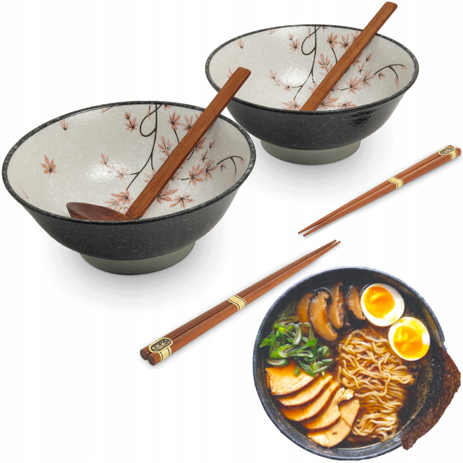 

Zestaw Miski Do Zupy i Makaronu Ramen Motyw Klonu