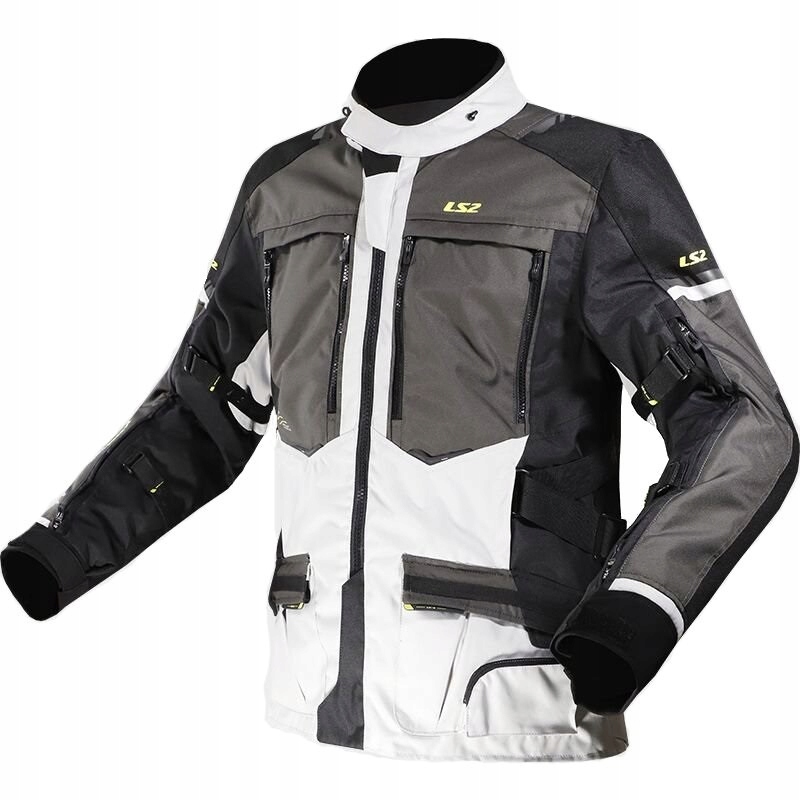 LS2 Norway Man Black Grey Yellow pánska turistická motocyklová bunda 5XL