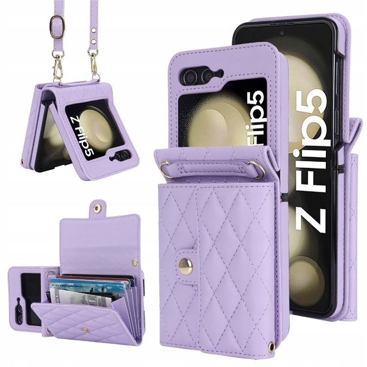 Pouzdro Wallet Case pro Samsung Galaxy Z Flip5, Kryt se smyčcem