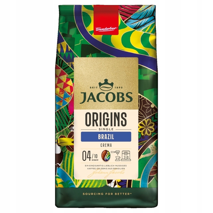 Levně Káva zrnková Jacobs Origins Single Brazil 1 kg Arabika a Robusta