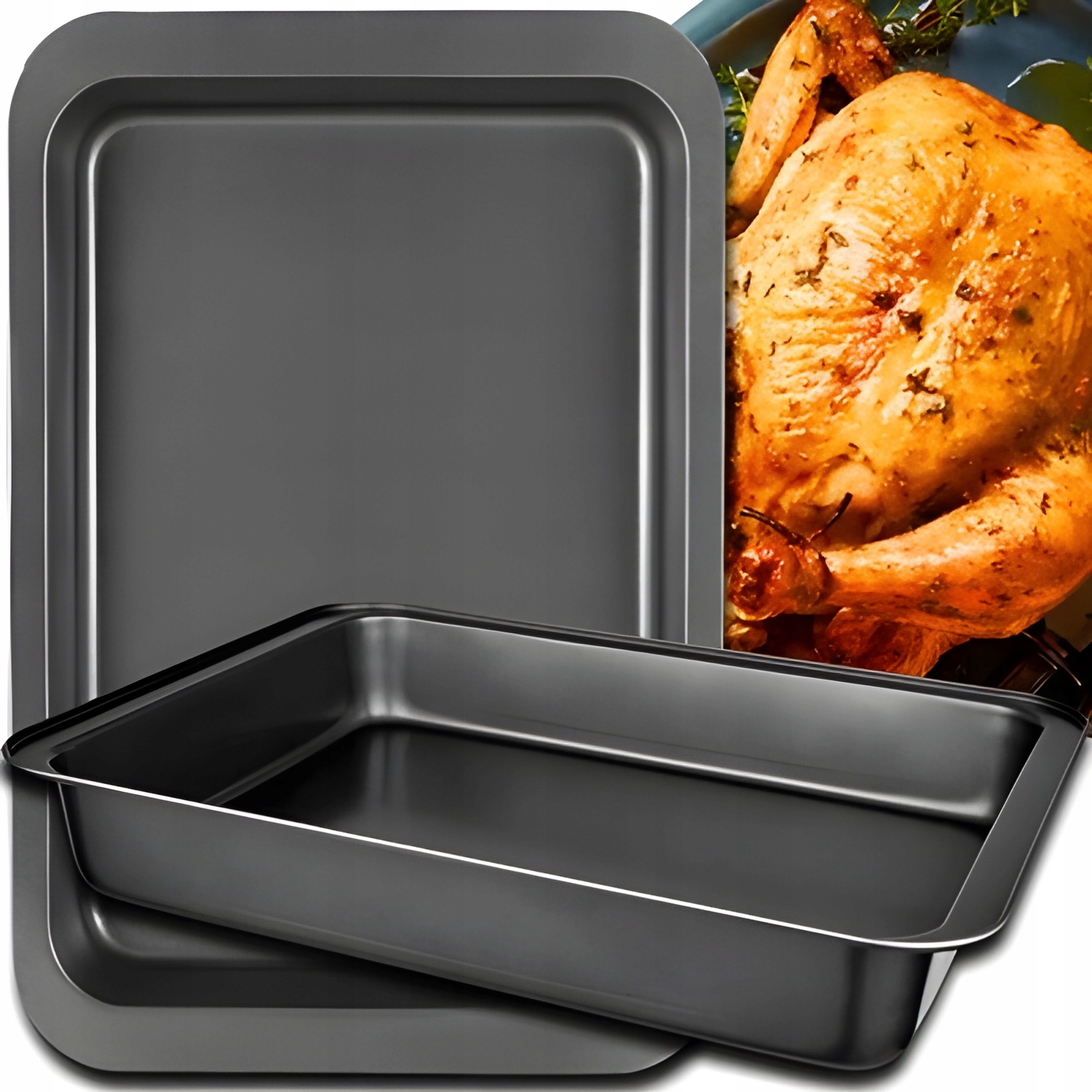 FORMA BLACHA DO PIECZENIA CIASTA MIĘSA BLASZKA DUŻA PROSTOKĄTNA BRYTFANNA