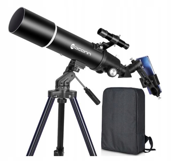 Astronomický dalekohled 80 mm 600 mm pro dospělé i děti, s batohem