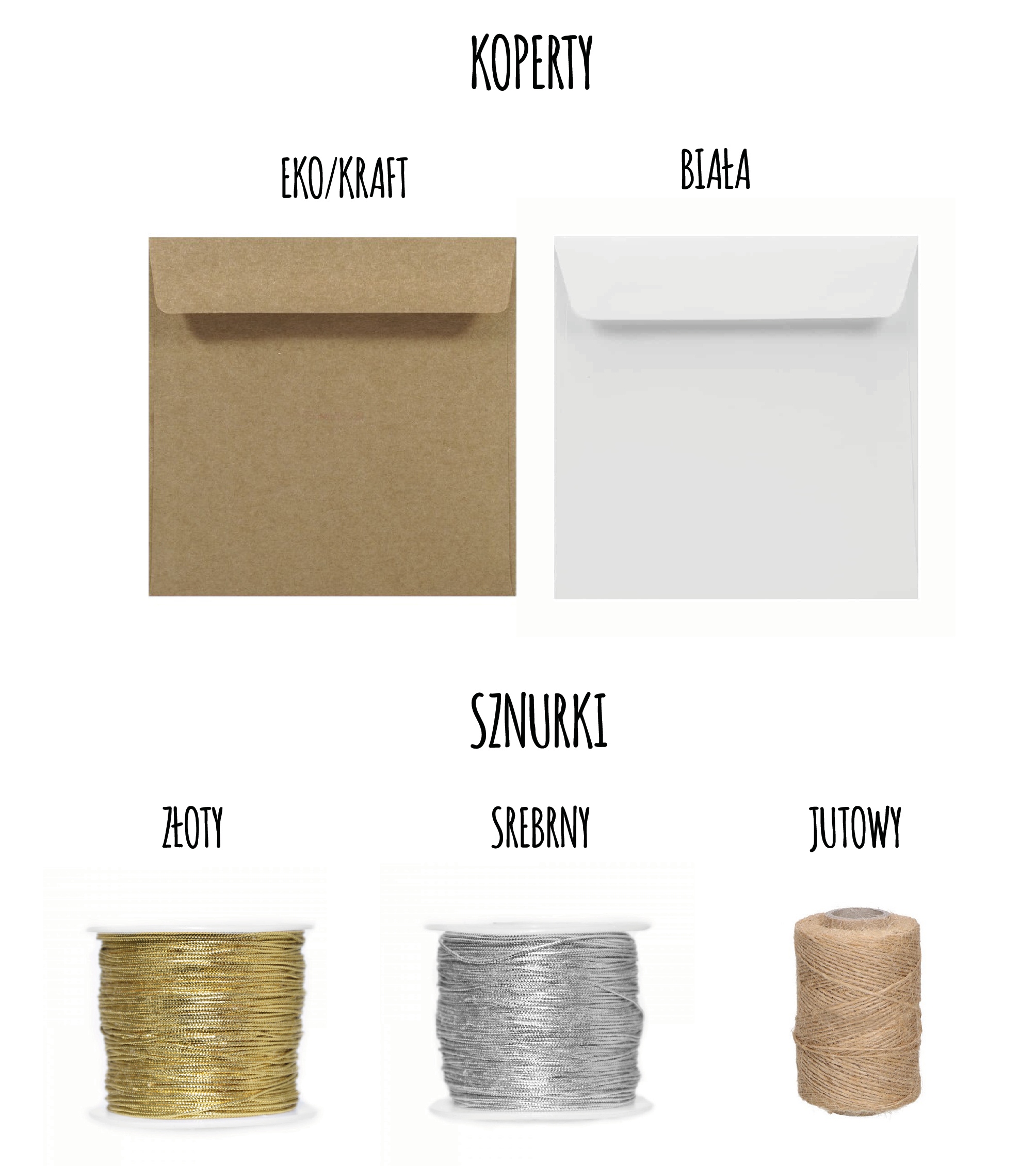 ZAPROSZENIA na Komunię Świętą - KOPERTA + SZNUREK Kolor zielony