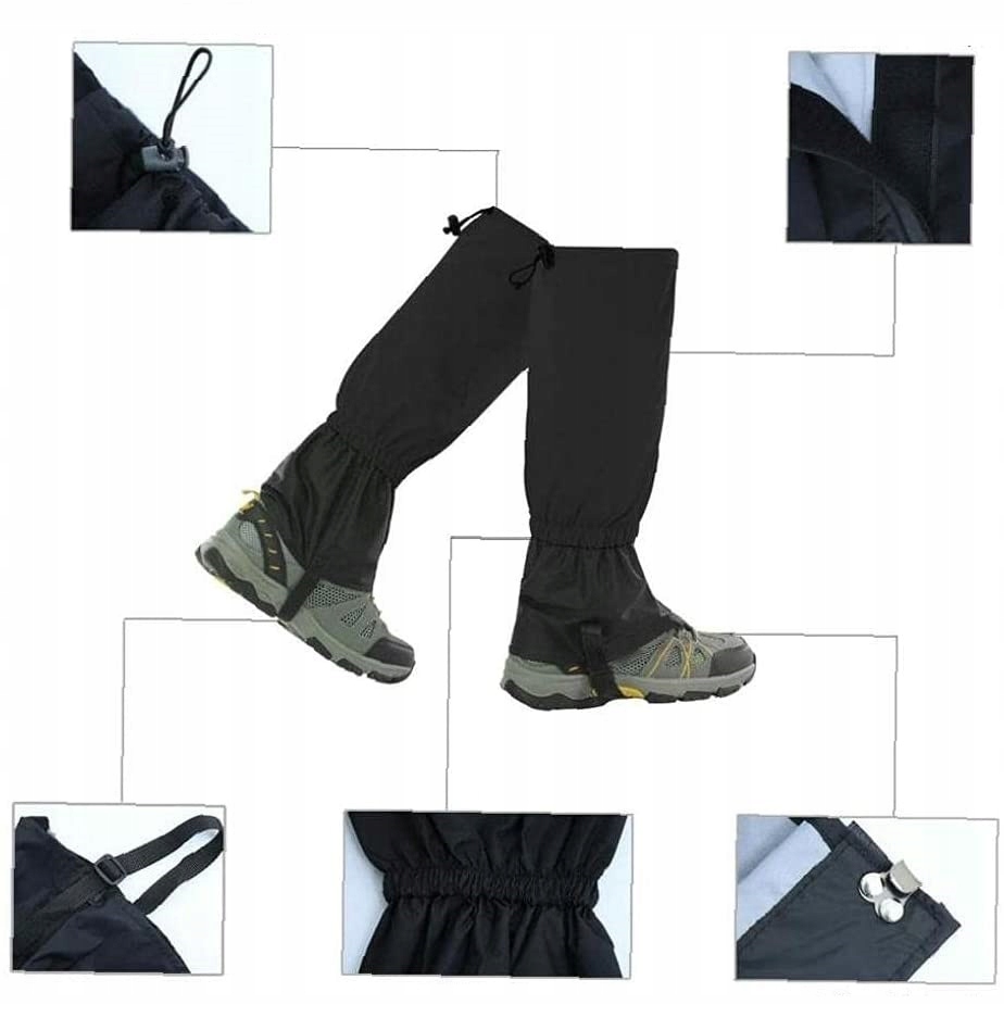 STUPTUTY WODOODPORNE OCHRANIACZE NA BUTY NOGAWKI LEKKIE UNIWERSALNE 2 szt Rozmiar uniwersalny