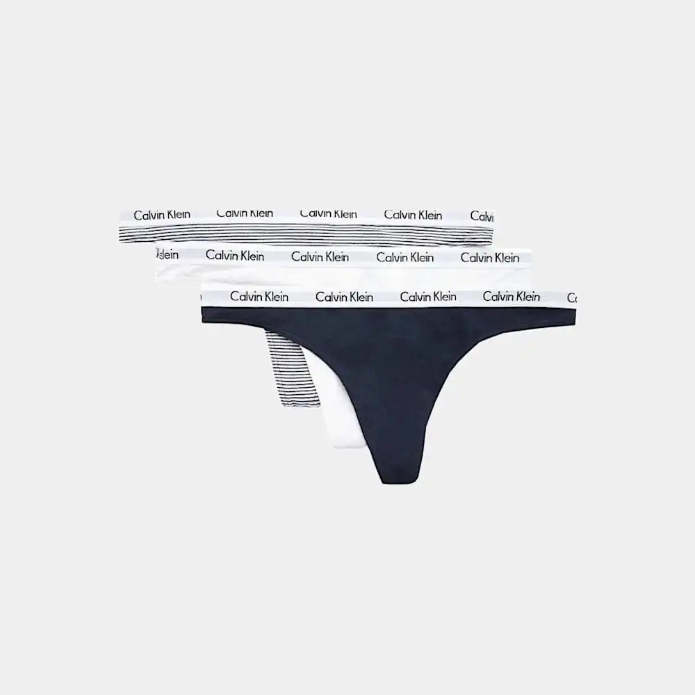 3pack tanga barevných tang Calvin Klein L
