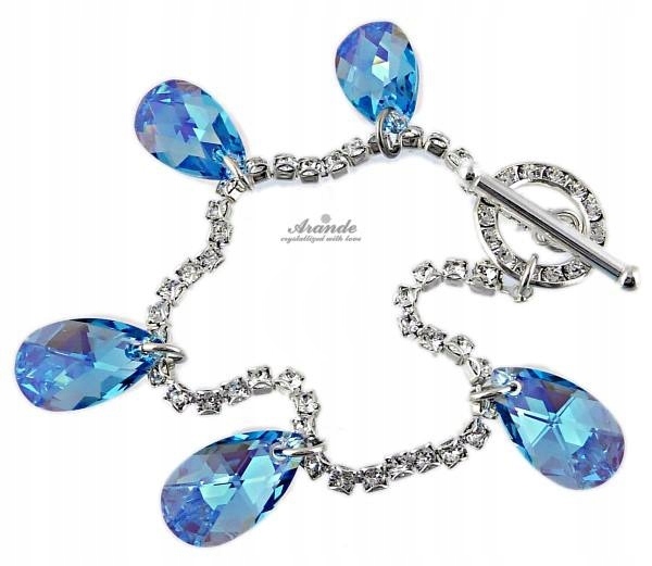 Křišťály Krásný Náramek Aqua Rebro