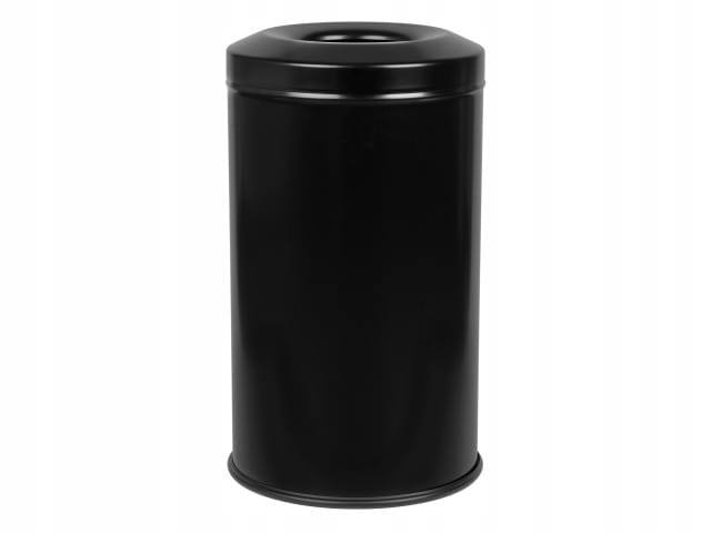 Kosz z pokrywą samogaszącą 20 L metalowy czarny Alda Fireguard