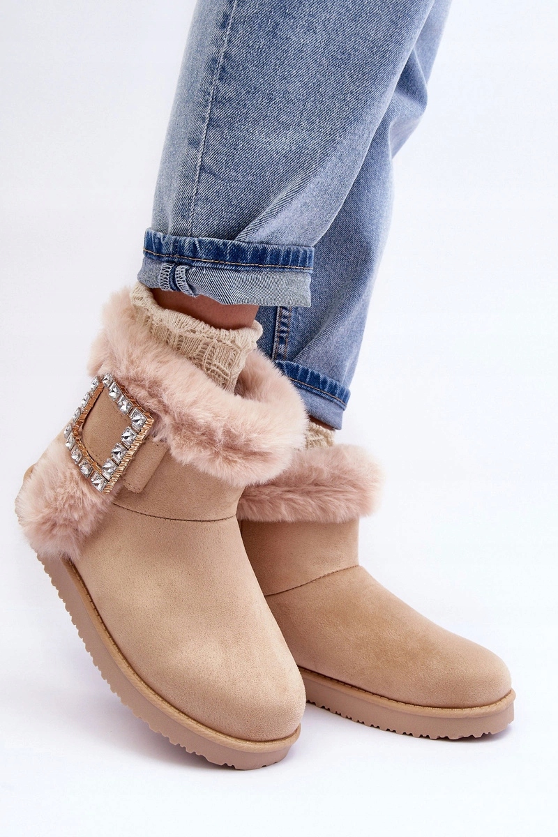 ŚNIEGOWCE OCIEPLONE KLAMRA FUTERKO BEŻOWE 37 Płeć kobieta