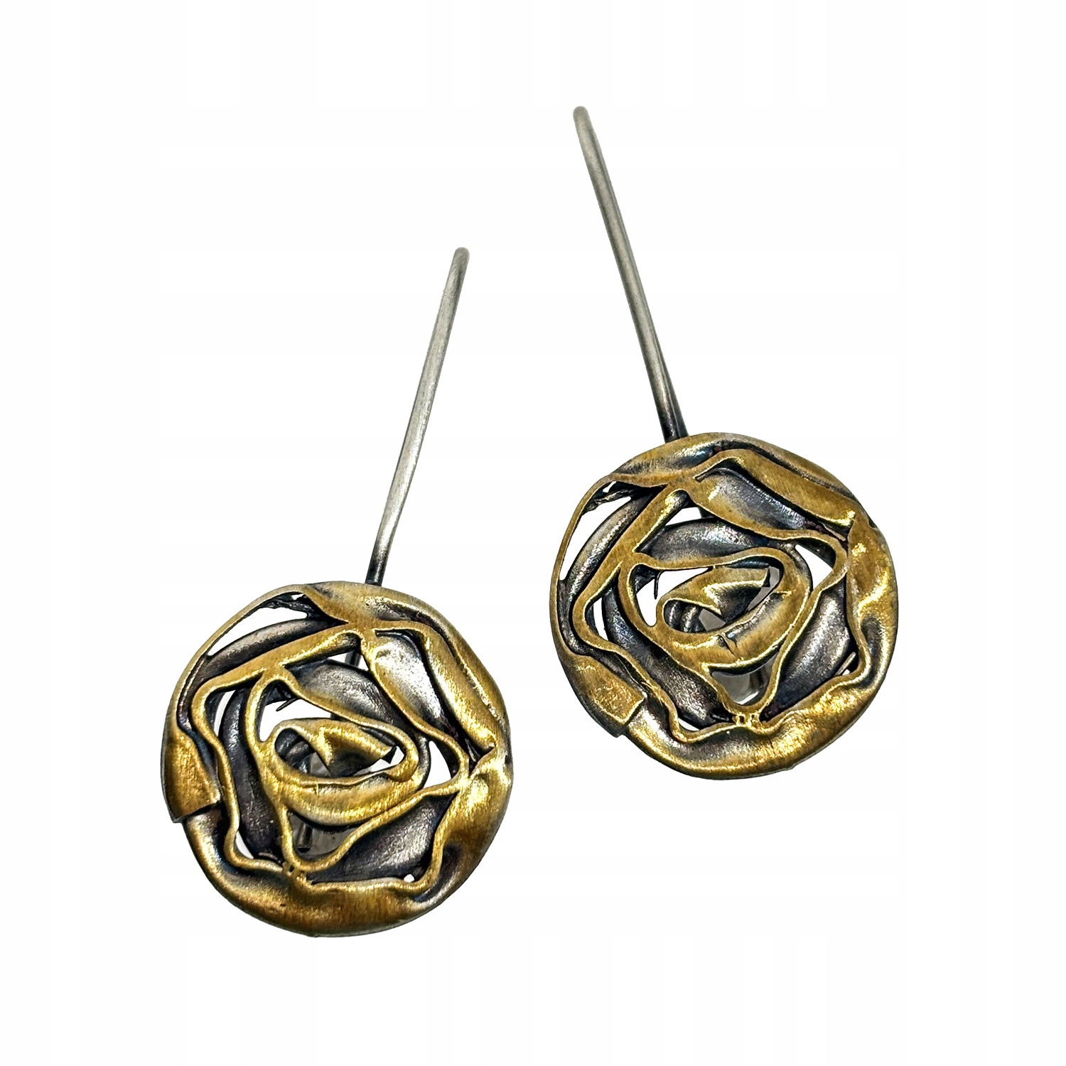 Dámské Náušnice Harf stříbro s květem