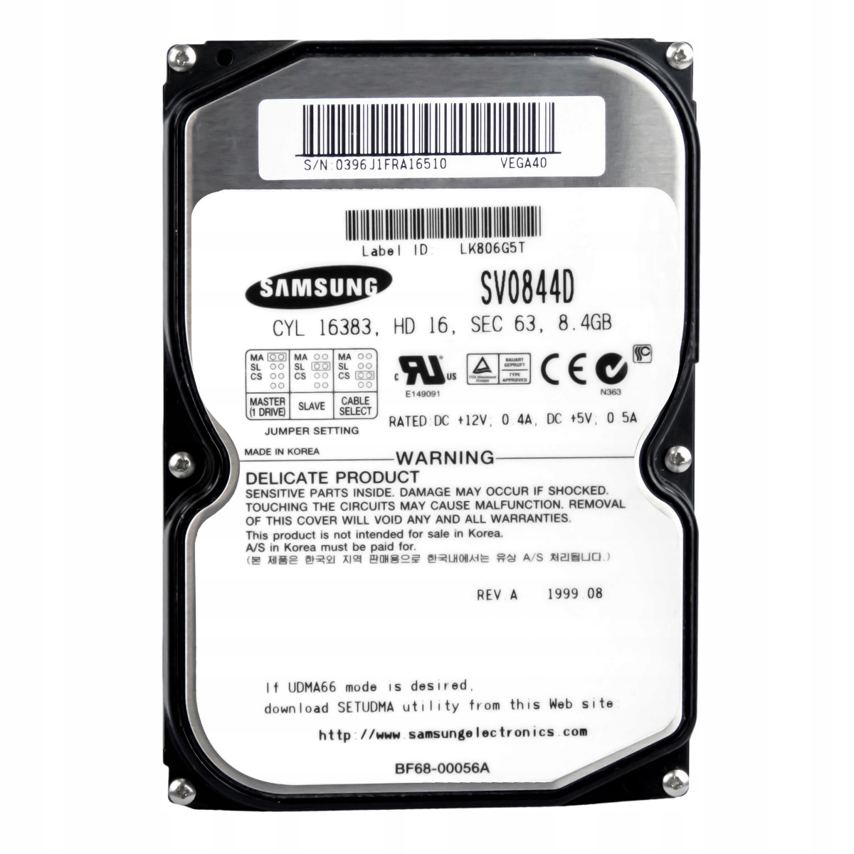 Samsung Voyager 6 Plus 8.4GB 5.4K Ata 3.5' SV0844D