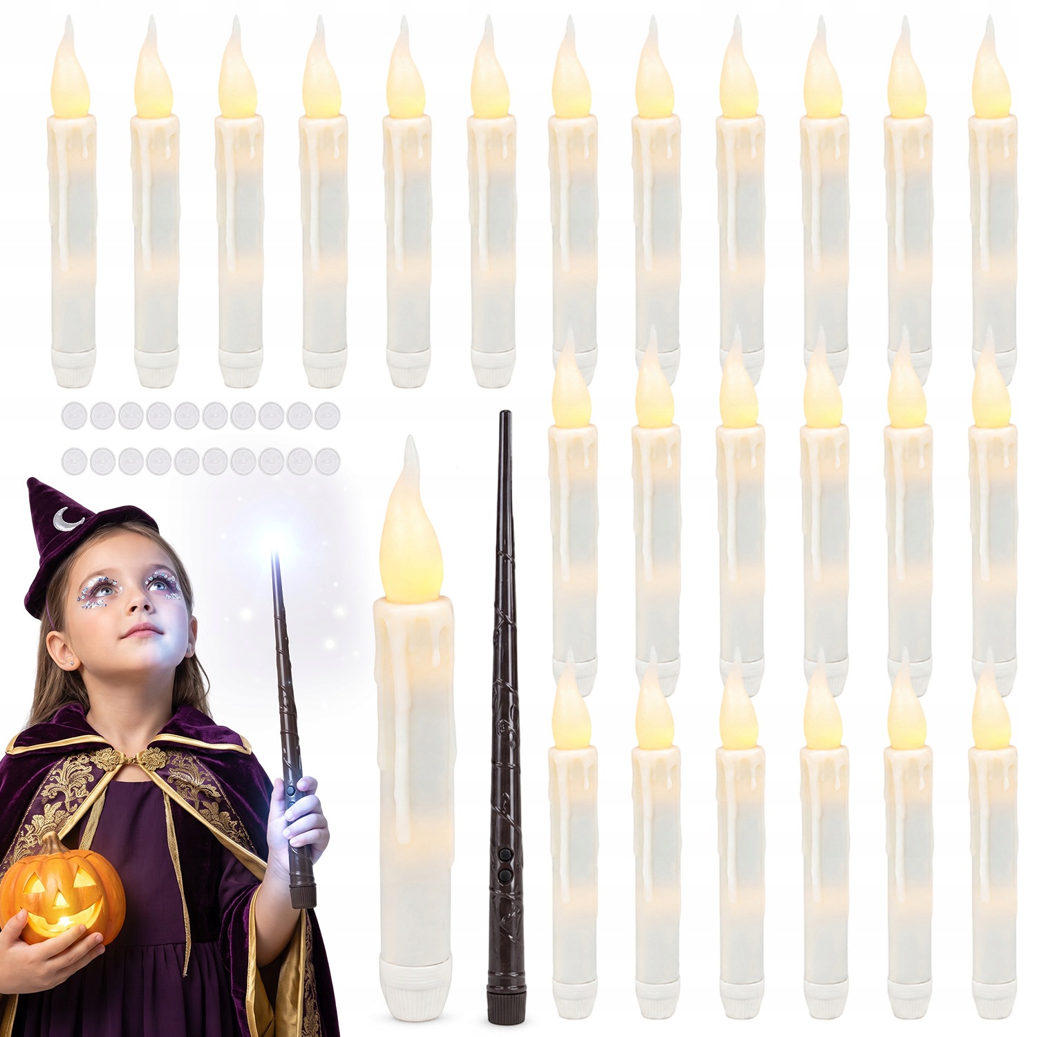 24 Led Svíček Náplň Do Hřbitovné Svíčky Efekt Plamene Svíčka S Dálkovým Ovládáním Magic Wand