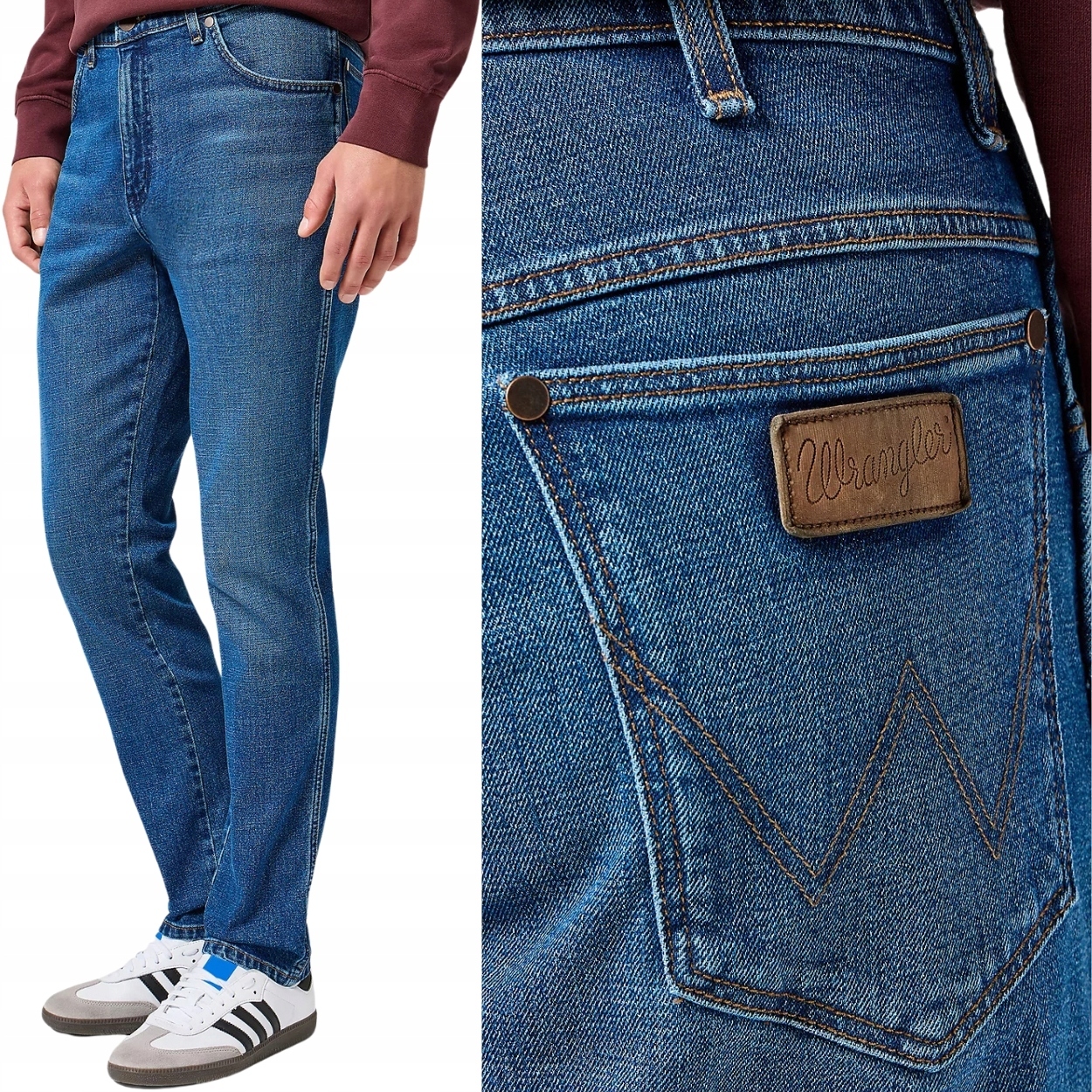 Wrangler River regular tapered Sundown Blue džínové kalhoty W32 L32