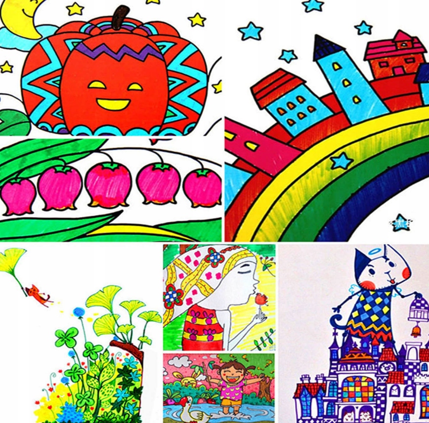 ZESTAW ARTYSTYCZNY DO RYSOWANIA 208 ELEMENTÓW DLA DZIECKA TABLICA + WALIZKA Kolor Wielokolorowy