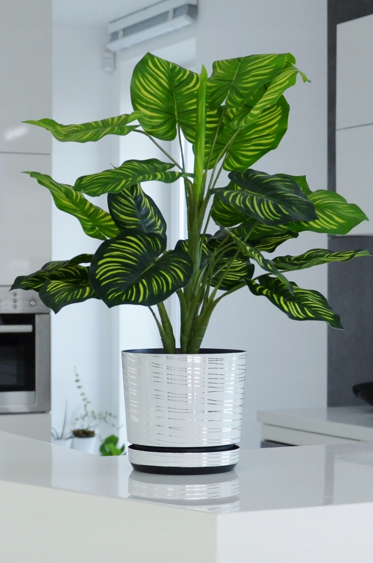 Osłonka BIAŁA srebrna LUSTRZANA NIĆ elegancka r12