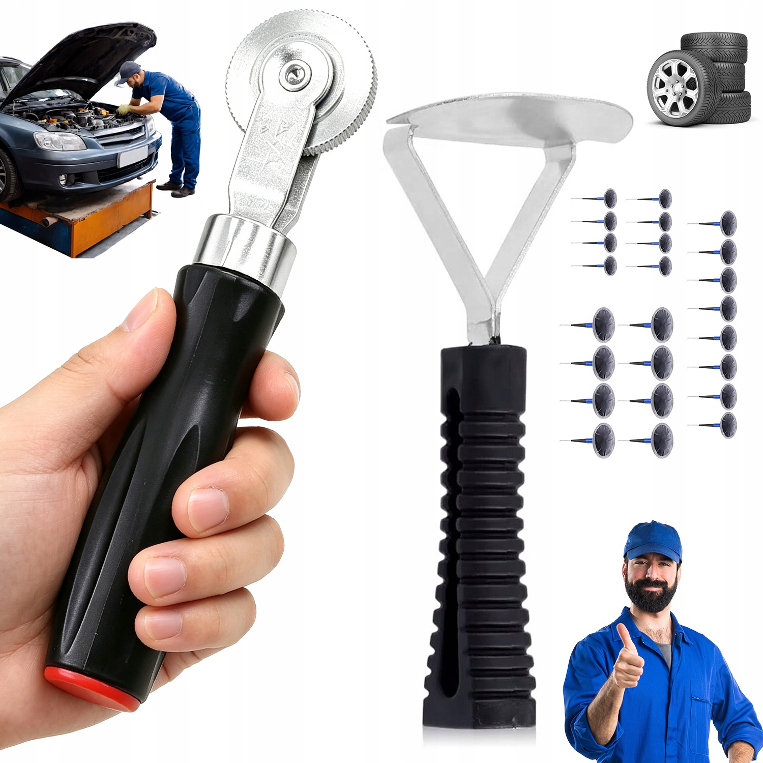 Oprava Pneumatik Sada 24 Gumových Houbiček Váleček 7 MM Pro Auto Kamion