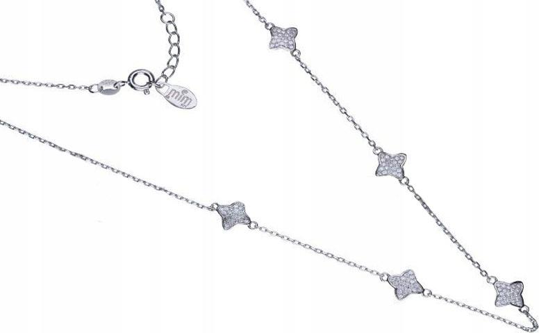 Stříbrný náhrdelník 925 jemný se zirkony 3,40 g, elegantní a módní vzor