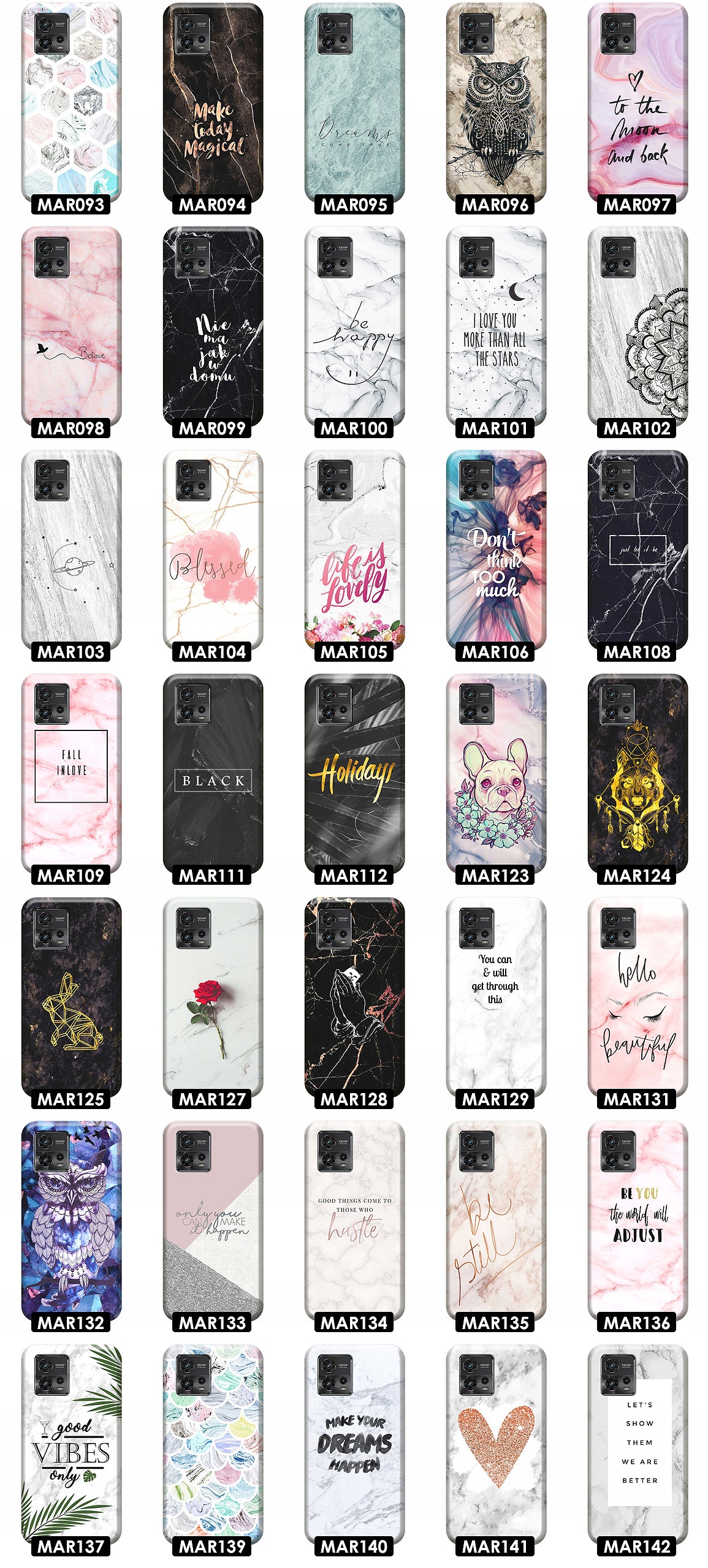 ETUI CASE OBUDOWA NA TELEFON DO MOTOROLA MOTO G72 WZORY TOP100 JAKOŚĆ Typ inny