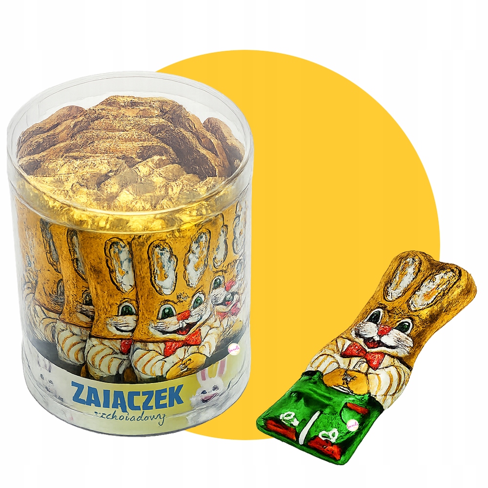 Wielkanoc Czekoladowy Zajączek Figurka 24 szt