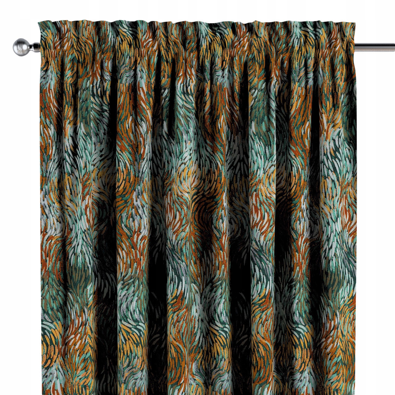 Dekoria Záves na kanáli s ofinou 1 ks 130x260 cm viacfarebný