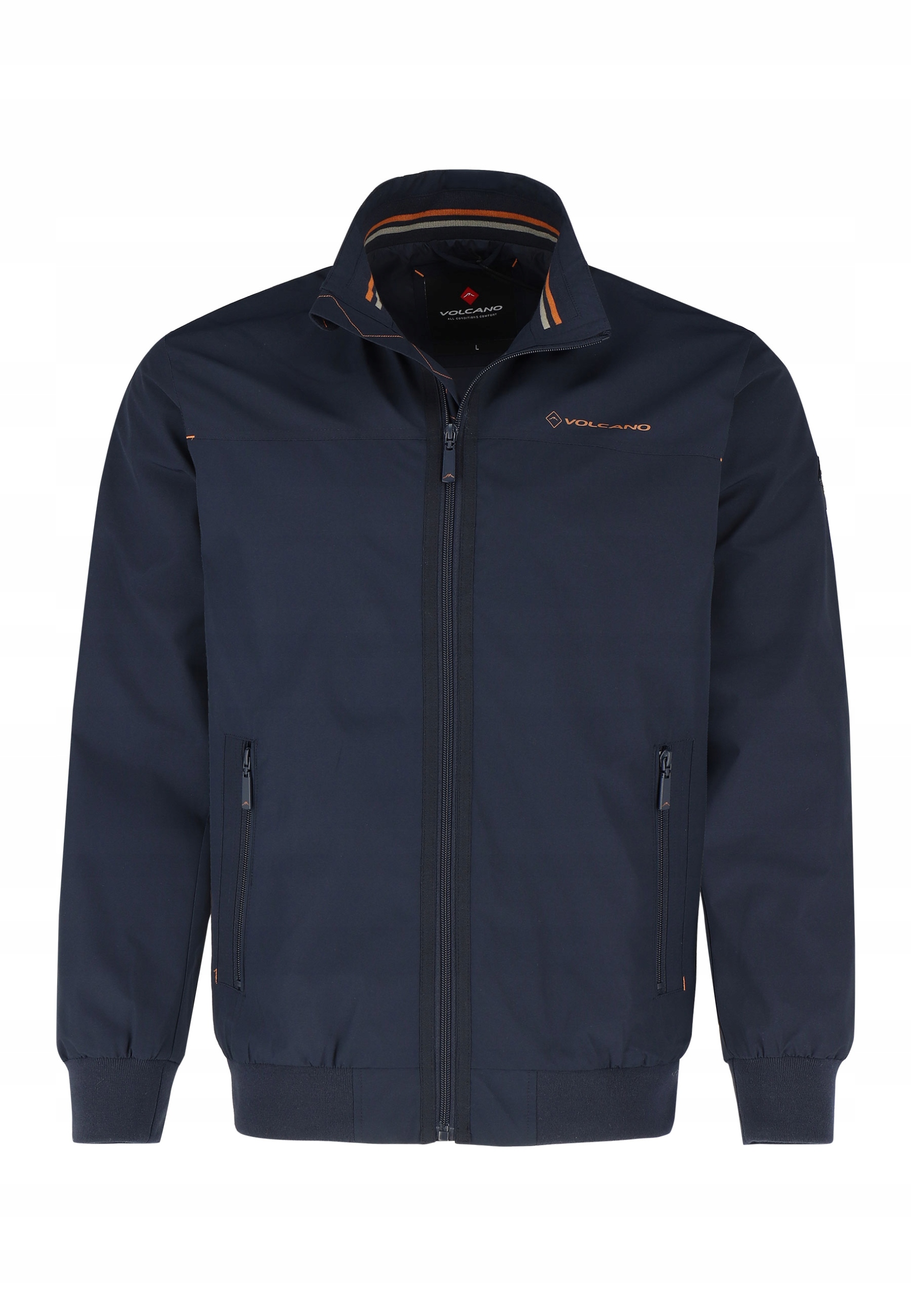 Volcano modrá pánská bunda větrovka bez kapuce j-barton velikost XXL