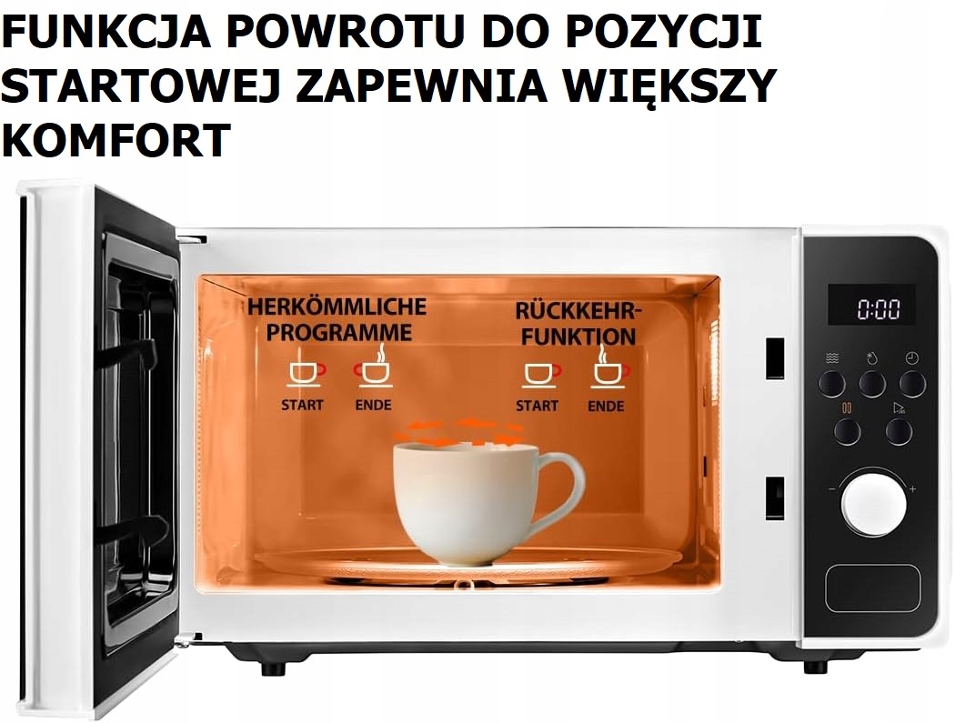 Kuchenka mikrofalowa Toshiba MM2-AM23PF(WH) 8 PROGRAMÓW 800 Watt 23L Marka Toshiba