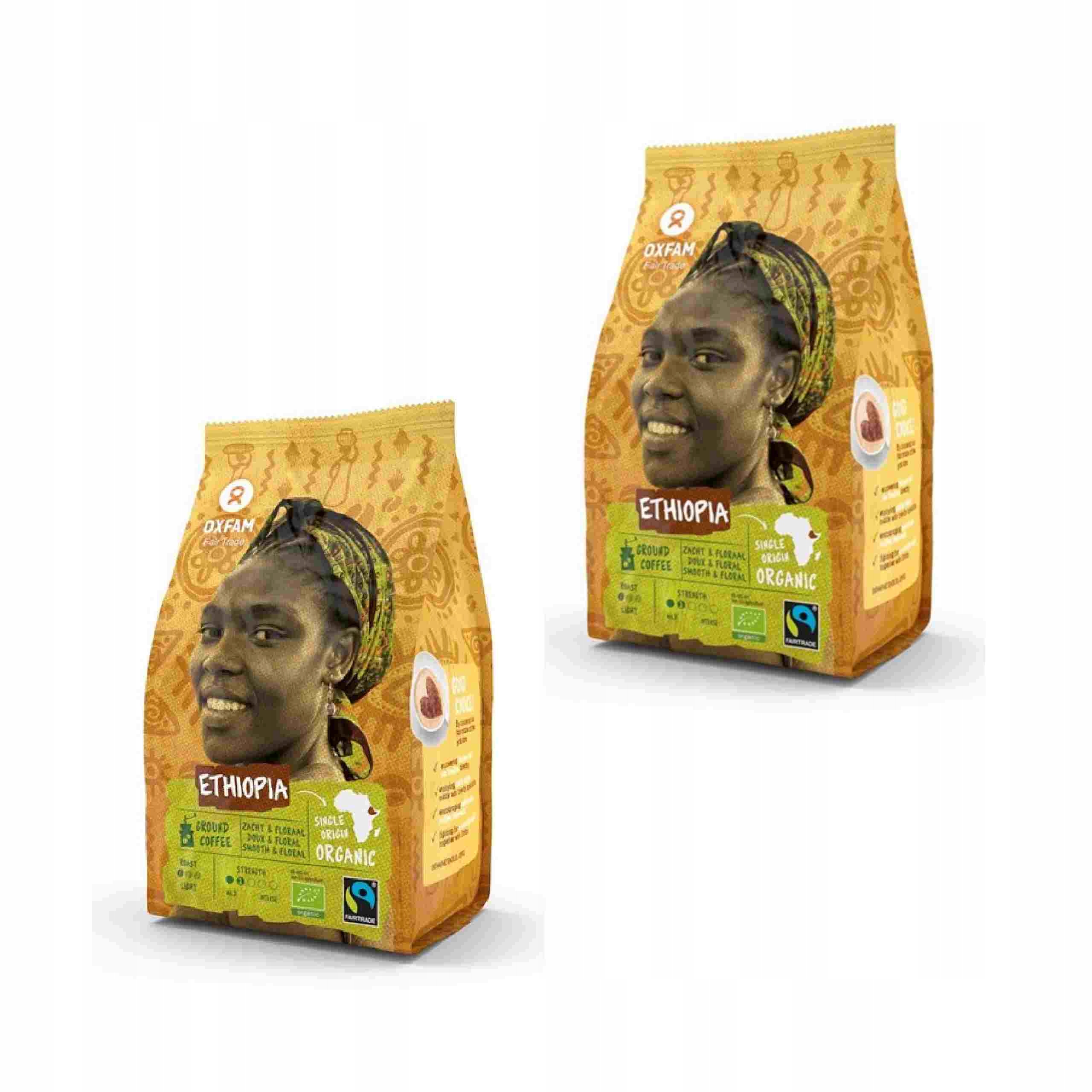 2x Kawa Mielona Arabica 100 % Yirgacheffe Etiopia Fair Trade Bio 250 g Ox