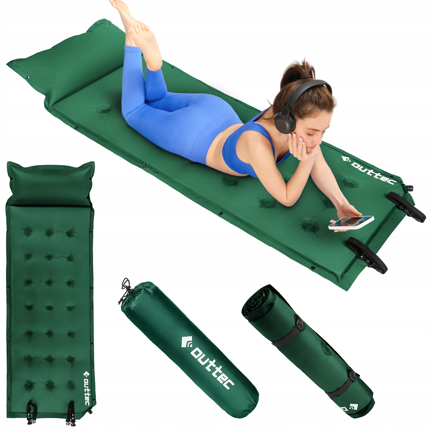 Mata Samopompująca Karimata Dmuchana Trekkingowa Z Poduszką 193X68X3,5CM