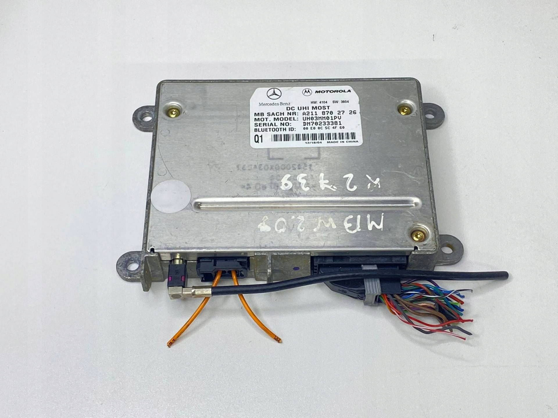 control unit Bluetooth Mercedes-Benz CLK W209 C209 2005 A2118702726