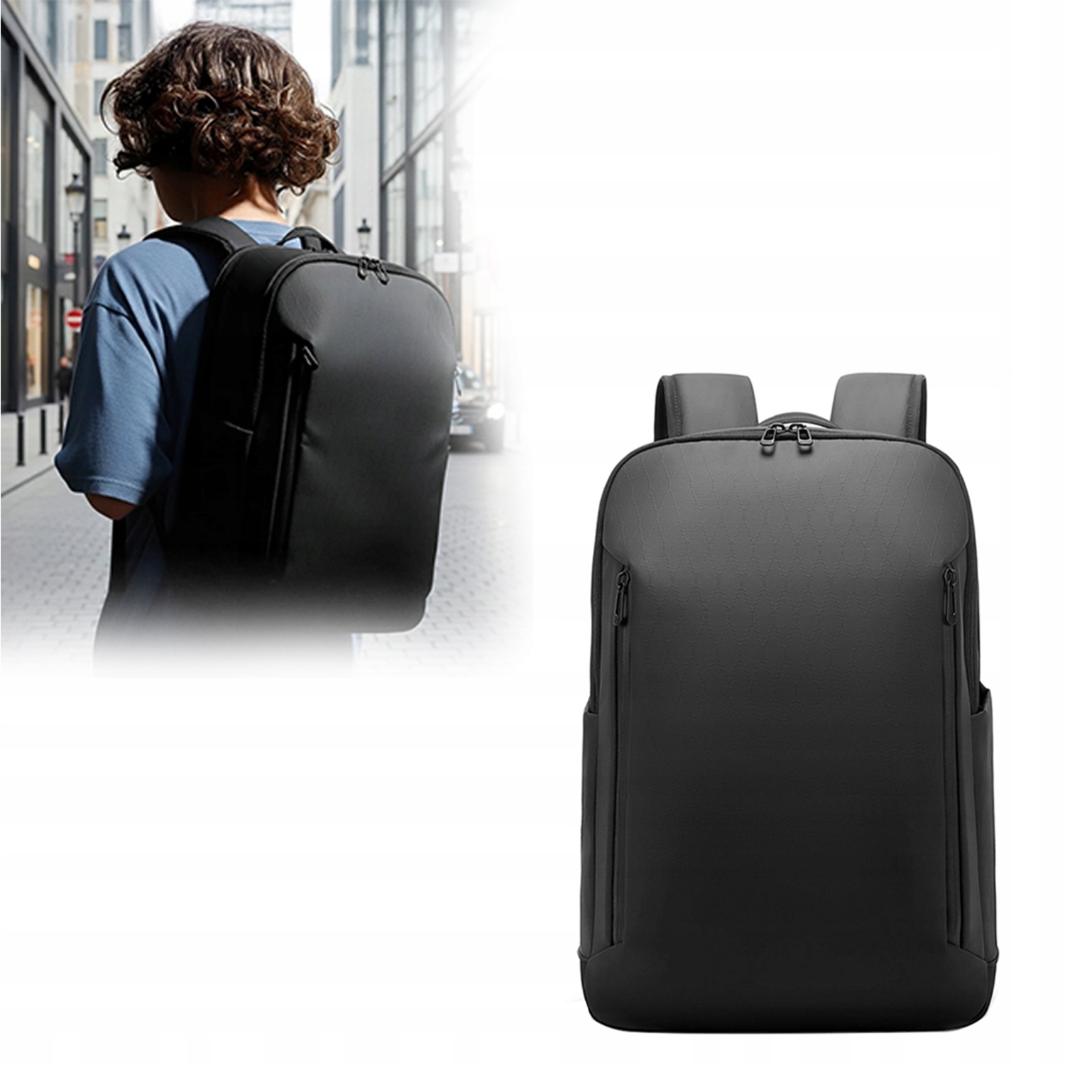 Městský Batoh Na Notebook 15,6" Černý, Do Práce, Prostorný, Firemní