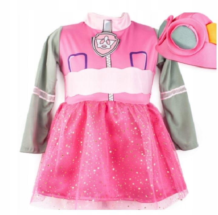 M STRÓJ KOSTIUM SKYE PSI PATROL 110/116 cm Motyw BIEDRONKA