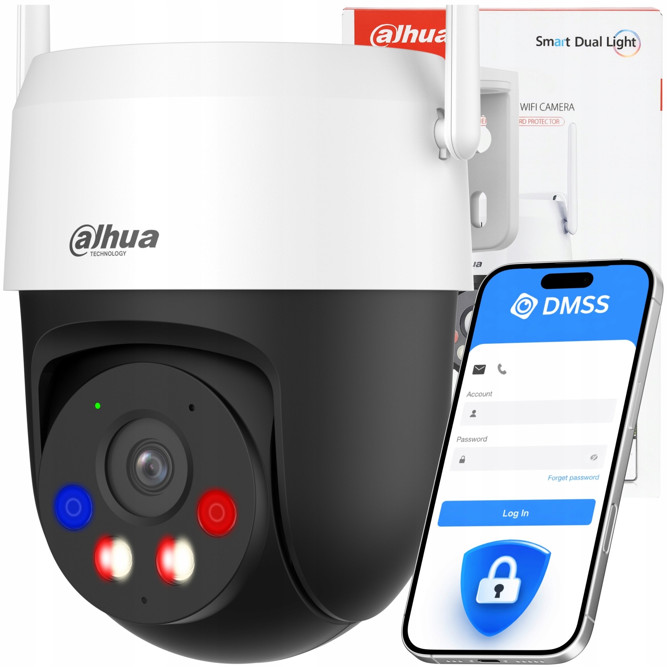 Kamera obrotowa Ip Dahua P5AS-PV 5Mpx Wifi aktywne odstraszanie Dual Led