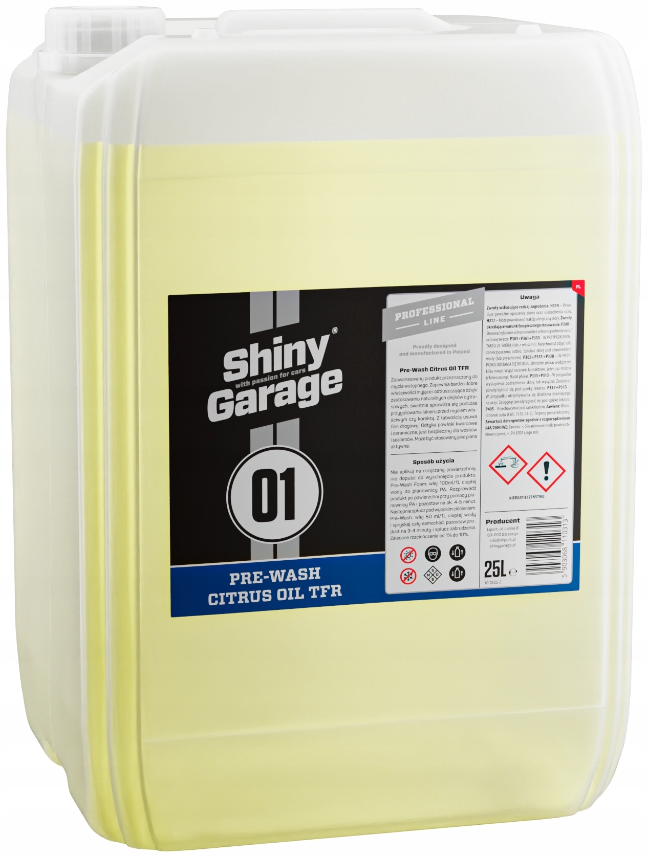 SHINY GARAGE-PRE-WASH CITRUS OIL TFR-ПЕНА 25Л