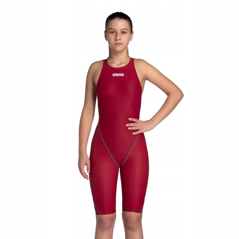 Startovací oblek Arena Powerskin St Next Open Back Deep Red 26 (140 Cm) 10-11