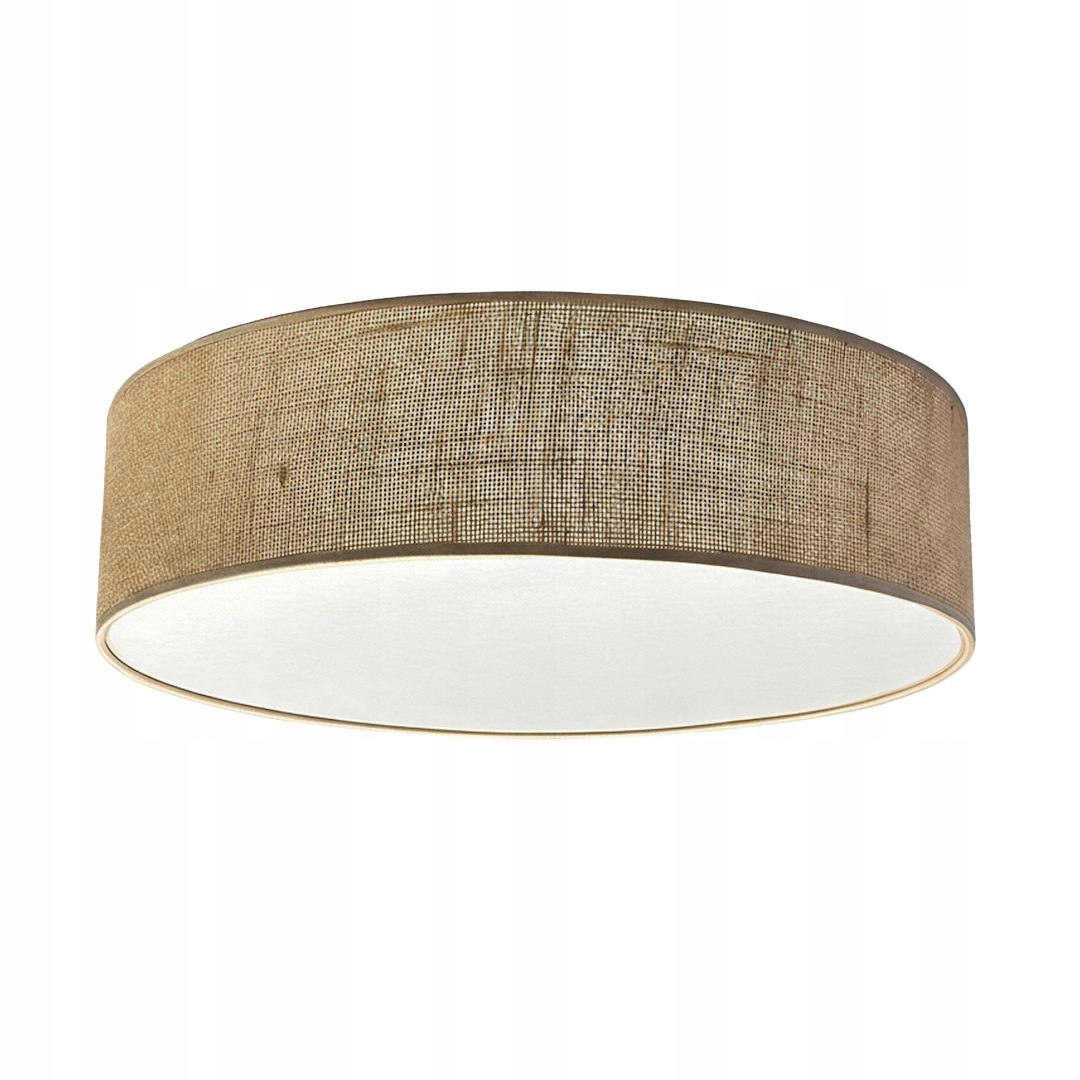 Stropná lampa Marshall 3xE27 Ø50 cm biela/hnedá