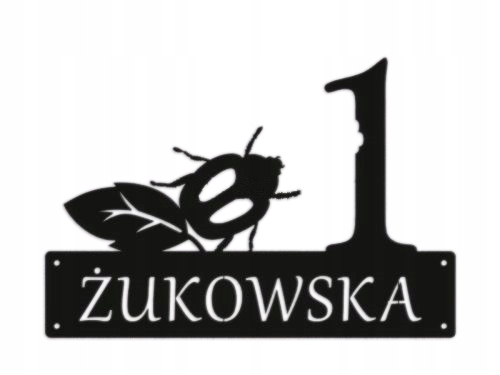 Číslo Na Dom 60 cm Tabuľa Adresa Oceľ 2 mm Grafika 41