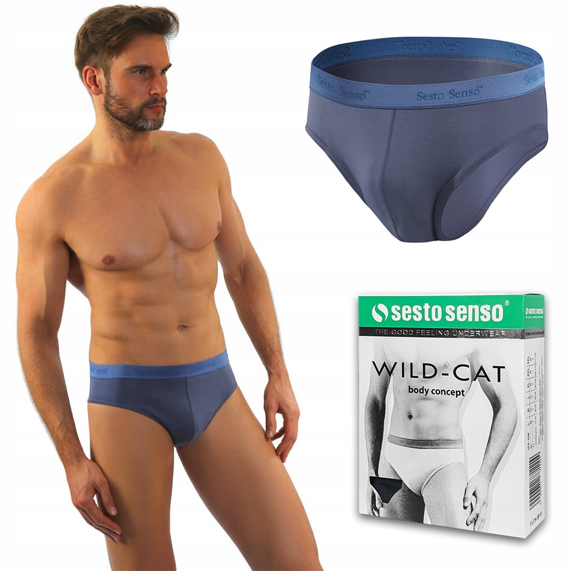 

Slipy męskie Sesto Senso Wild Cat - XL
