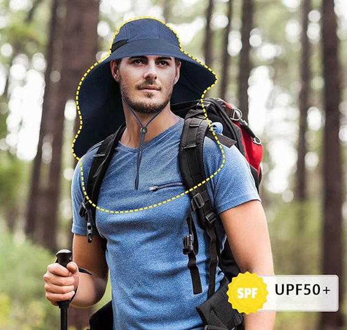 CZAPKA WĘDKARSKA UNISEX, KAPELUSZ PRZECIWSŁONECZNĄ ANTY-UV Z NAKARCZKIEM Rodzaj kapelusz