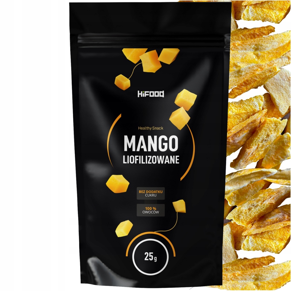 Mango Liofilizowane 25g Plastry, suszone mrozem Premium HiFOOD
