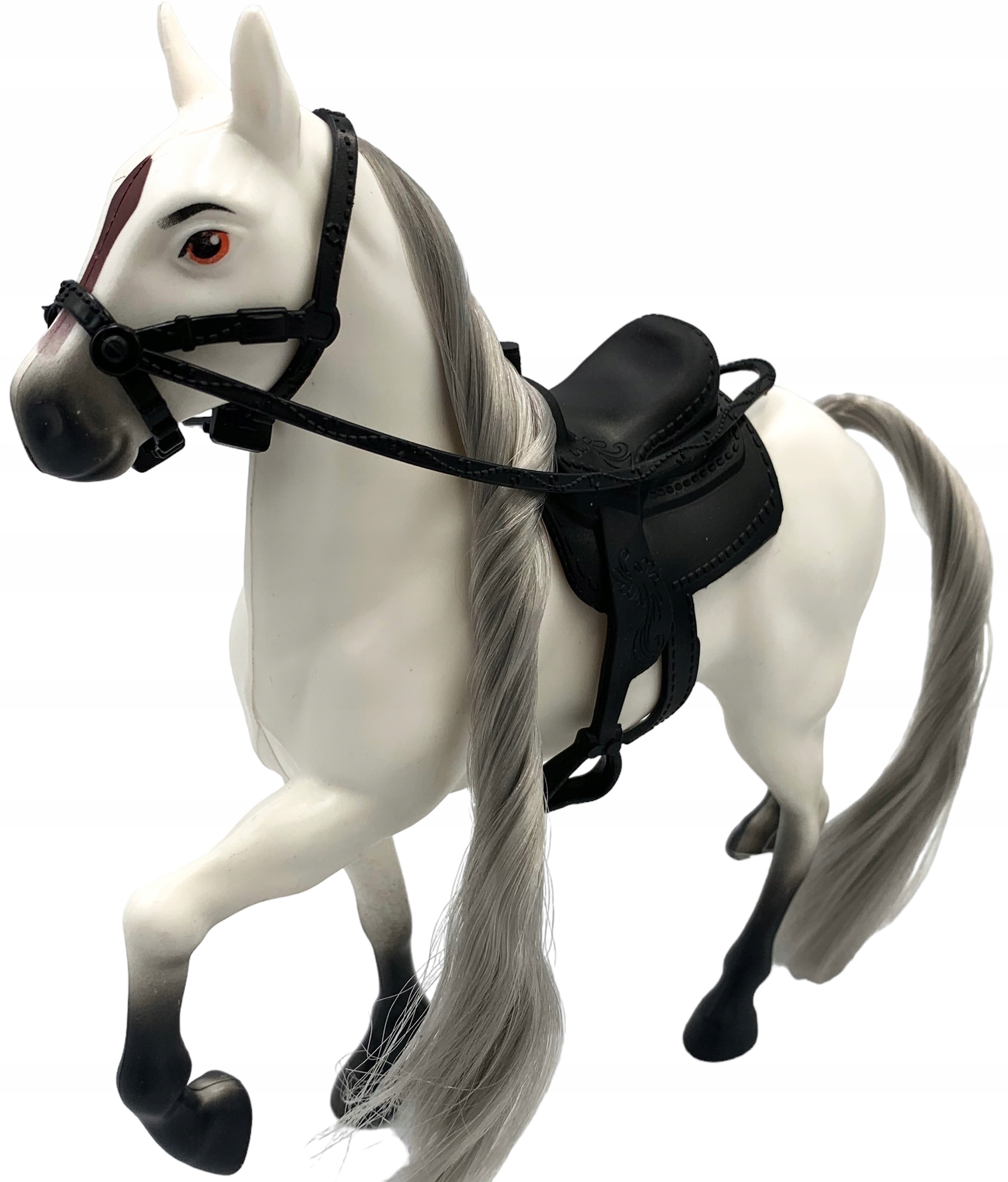 Figúrka kôň so sedlom koník s dlhými vlasmi