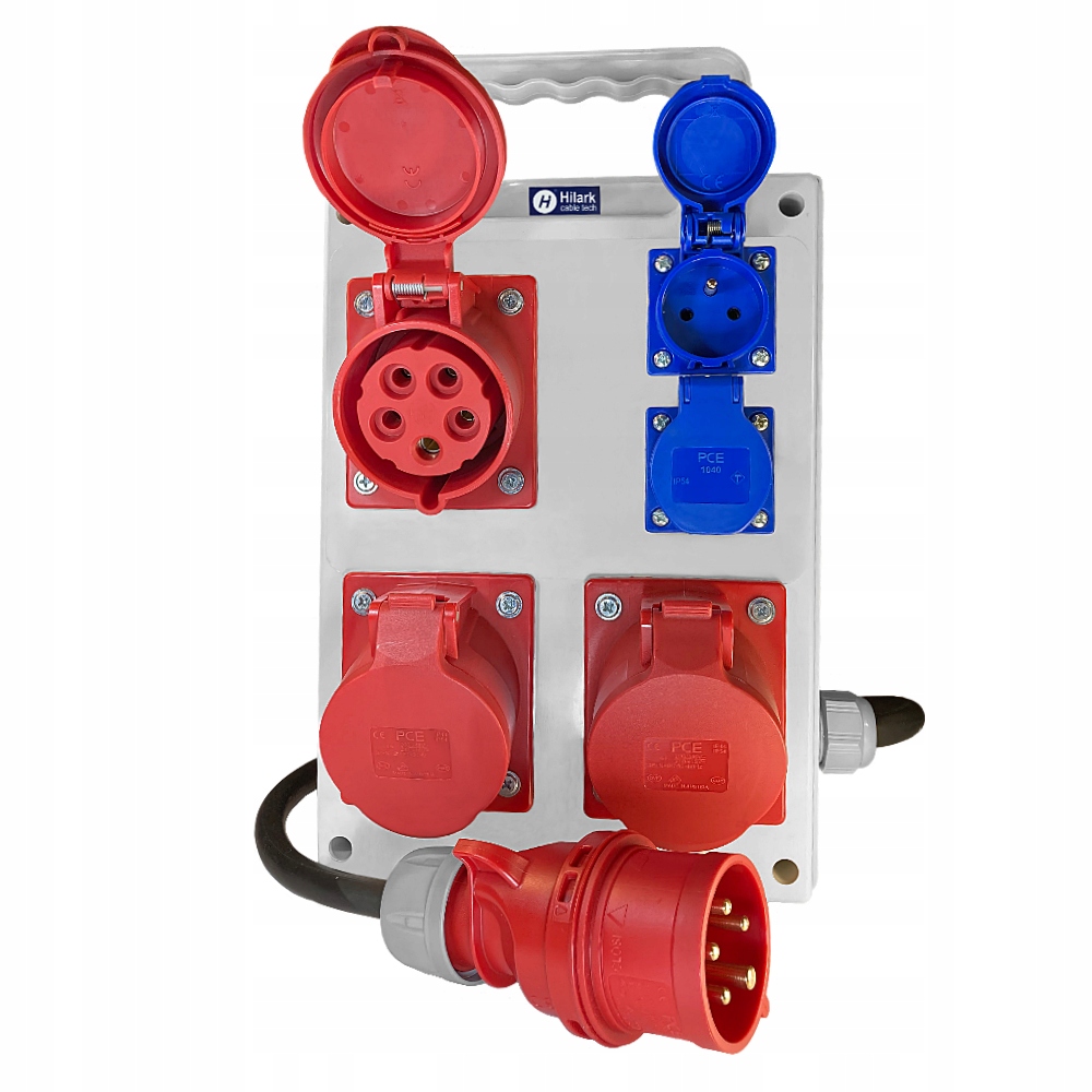 Stavební rozvaděč přenosný IP44 2x230V 2x16A 1x32A 400V cca 30 m
