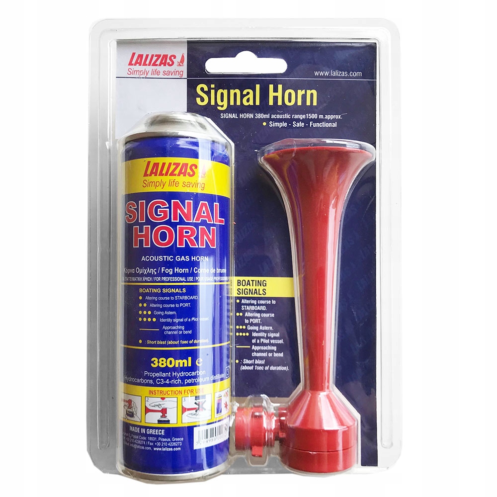 SYGNAŁ DZWIĘKOWY Z TRĄBKĄ 380ml SPRAY - 03994 Stan opakowania oryginalne