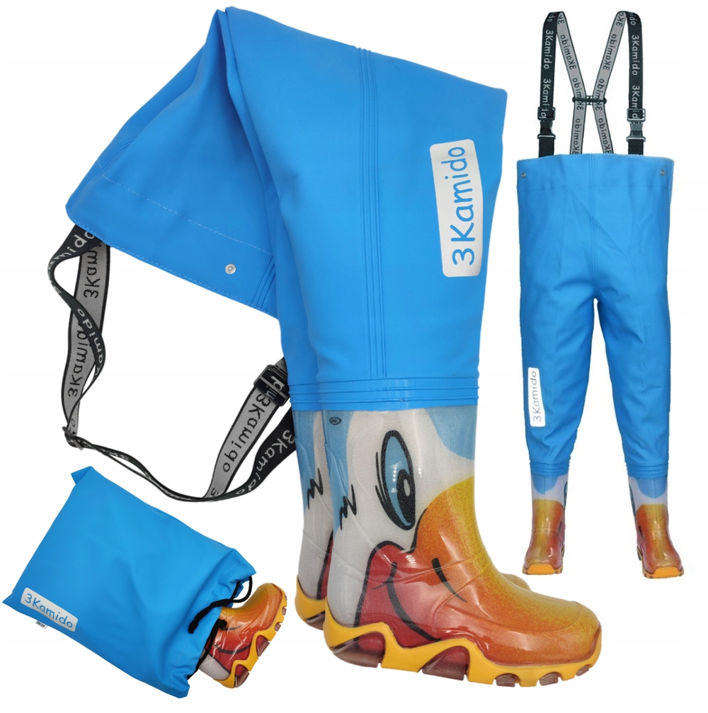 Spodniobuty Dziecięce Wędkarskie Wodoodporne Solidne Kaczorki 3KAMIDO 34/35