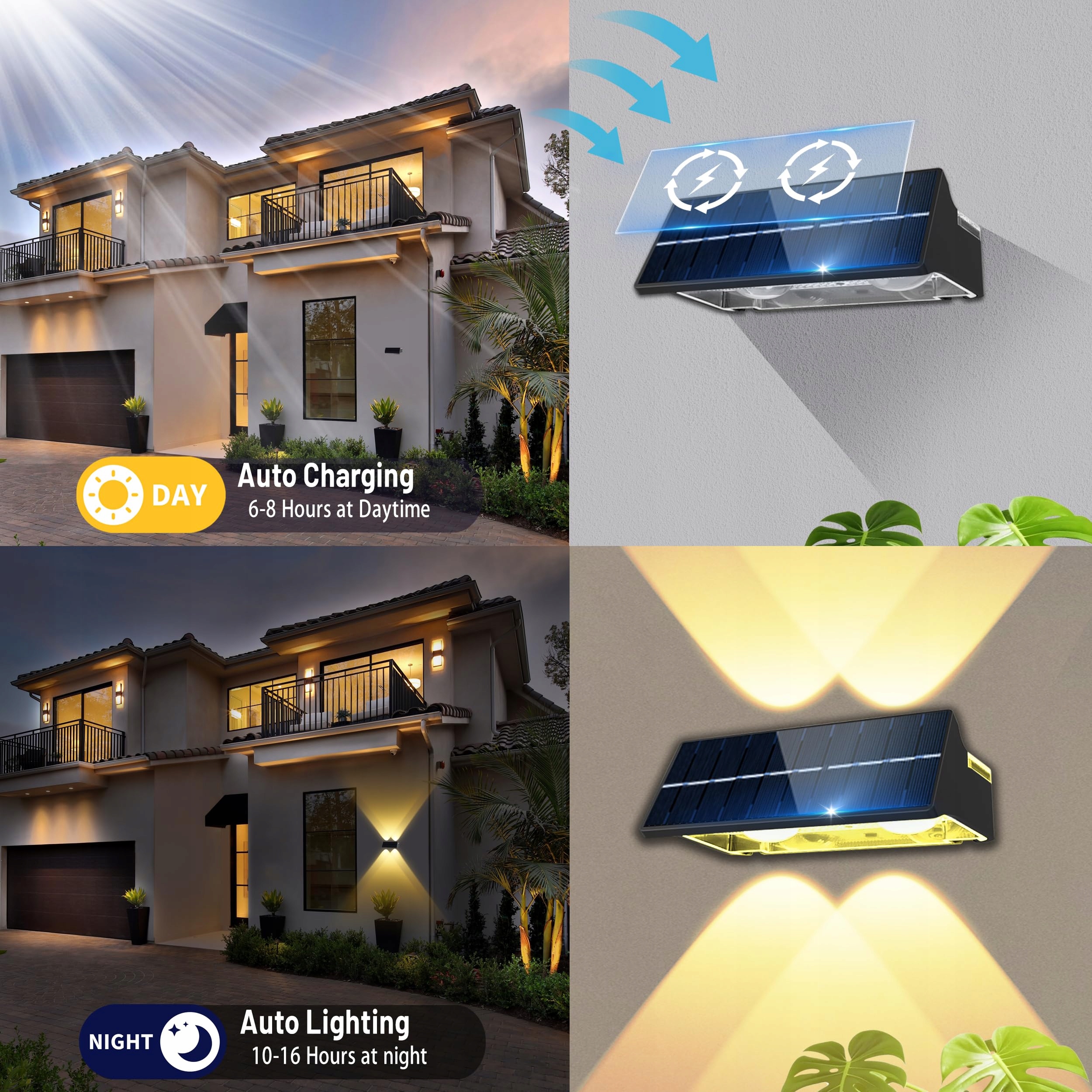 Lampy Solarne Zewnętrzne RGB do Ogrodu Tarasu Balkonu IP65 4szt SUNUNINY — miniatura 6