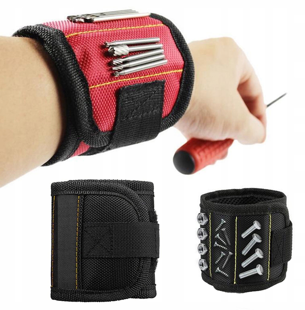 OPASKA MAGNETYCZNA NA NADGARSTEK RĘKĘ MAGNES ORGANIZER NA NARZĘDZIA AG648A Marka inna