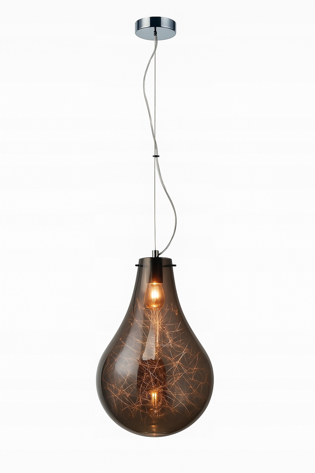 Závěsná lampa Bulb Chrom Velká Žárovka průměr 30C