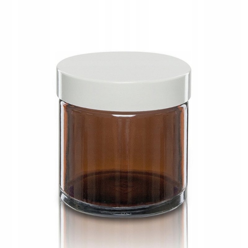

Słoik szklany brązowy 30ml z nakrętką białą