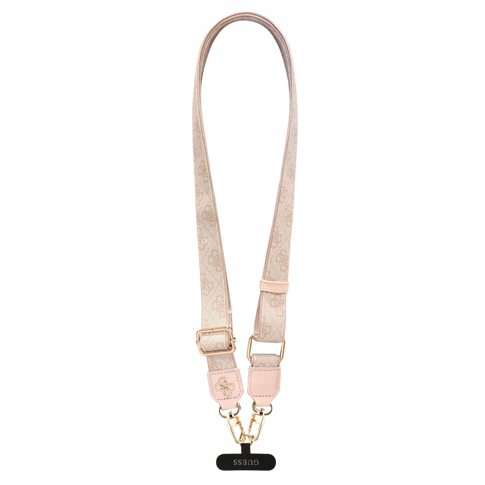 Guess Crossbody popruh na telefon s kovovým logem 4G růžový